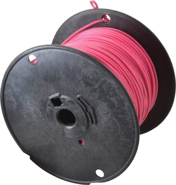 Southwire - 18 AWG, 16 Strand, Pink Machine Tool Wire - PVC, Acid, Moisture and Oil Resistant, 500 Ft. Long - Top Tool & Supply