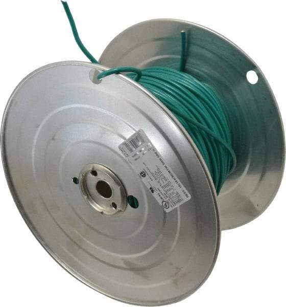 Southwire - 10 AWG, 105 Strand, Green Machine Tool Wire - PVC, Acid, Moisture and Oil Resistant, 500 Ft. Long - Top Tool & Supply