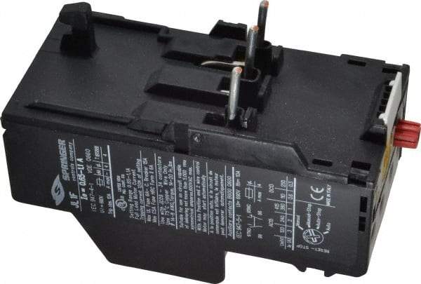 Springer - 0.65 to 1.1 Amp, IEC Overload Relay - Trip Class 10, For Use with 9-32A JC Contactors - Top Tool & Supply