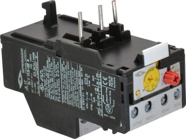 Springer - 17.5 to 22 Amp, IEC Overload Relay - Trip Class 10, For Use with 9-32A JC Contactors - Top Tool & Supply