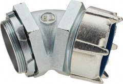 Thomas & Betts - 3" Trade, Malleable Iron Threaded Angled Liquidtight Conduit Connector - Noninsulated - Top Tool & Supply