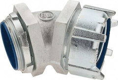 Thomas & Betts - 3" Trade, Malleable Iron Threaded Angled Liquidtight Conduit Connector - Insulated - Top Tool & Supply