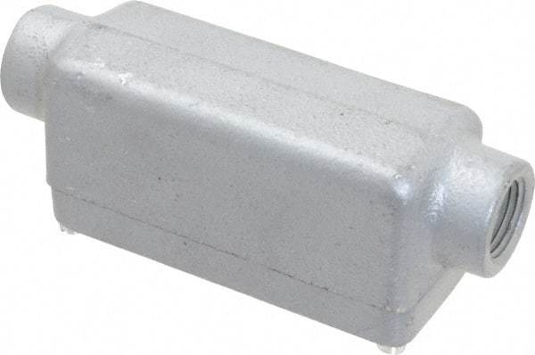 O-Z/Gedney - C Body, 1/2" Trade, Rigid Malleable Iron Conduit Body - Rectangle, 3.69" OAL, Hazardous Locations - Top Tool & Supply