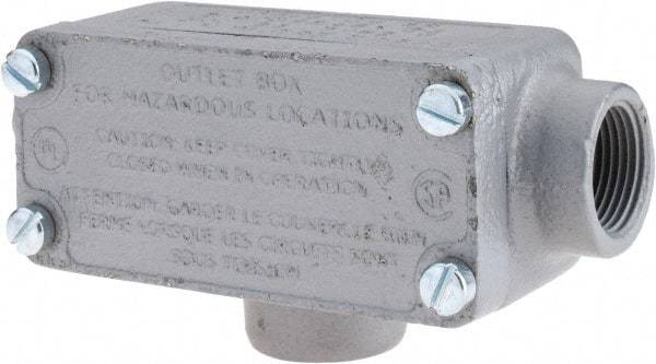 O-Z/Gedney - T Body, 3/4" Trade, Rigid Malleable Iron Conduit Body - Rectangle, 1" OAL, Hazardous Locations - Top Tool & Supply