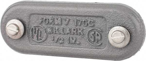 Hubbell Killark - 1/2" Trade, Cast Iron Conduit Body Cover Plate - Use with Form 7 Conduit Bodies - Top Tool & Supply