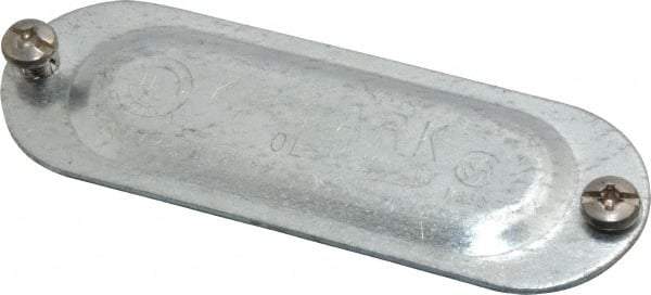 Hubbell Killark - 1/2" Trade, Steel Conduit Body Cover Plate - Use with Form 35 Conduit Bodies, Form 85 Conduit Bodies - Top Tool & Supply