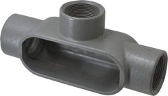 Hubbell Killark - Form 7, T Body, 1-1/2" Trade, IMC, Rigid Iron Conduit Body - Oval, 8-7/16" OAL, 27 cc Capacity, Gray, Hazardous & Wet Locations - Top Tool & Supply