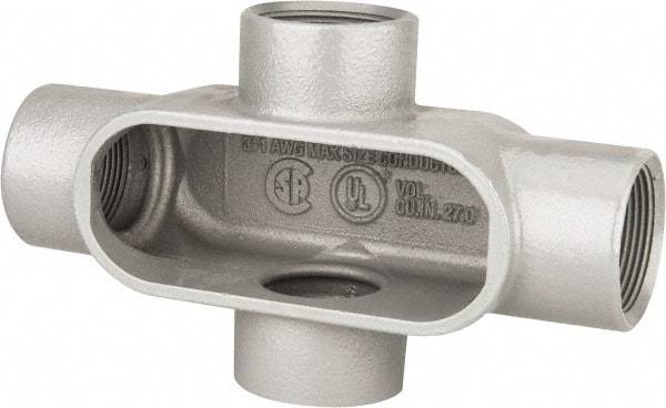 Hubbell Killark - Form 7, X Body, 1-1/2" Trade, IMC, Rigid Iron Conduit Body - Oval, 8-7/16" OAL, 27 cc Capacity, Gray, Hazardous & Wet Locations - Top Tool & Supply