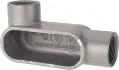 Hubbell Killark - Form 7, LL Body, 1-1/4" Trade, IMC, Rigid Iron Conduit Body - Oval, 6-13/16" OAL, 19-1/2 cc Capacity, Gray, Hazardous & Wet Locations - Top Tool & Supply