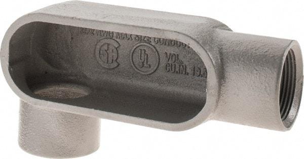 Hubbell Killark - Form 7, LR Body, 1-1/4" Trade, IMC, Rigid Iron Conduit Body - Oval, 6-13/16" OAL, 19-1/2 cc Capacity, Gray, Hazardous & Wet Locations - Top Tool & Supply