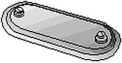 Hubbell Killark - 2-1/2" & 3" Trade, Aluminum Conduit Body Cover Plate - Use with Form 7 Conduit Bodies - Top Tool & Supply