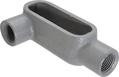 Hubbell Killark - Form 7, LR Body, 1/2" Trade, IMC, Rigid Iron Conduit Body - Oval, 4-11/16" OAL, 4 cc Capacity, Gray, Hazardous & Wet Locations - Top Tool & Supply