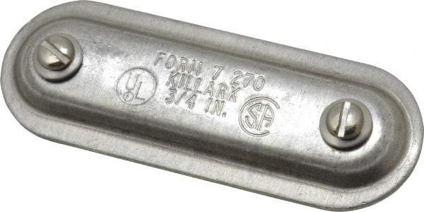 Hubbell Killark - 3/4" Trade, Aluminum Conduit Body Cover Plate - Use with Form 7 Conduit Bodies - Top Tool & Supply