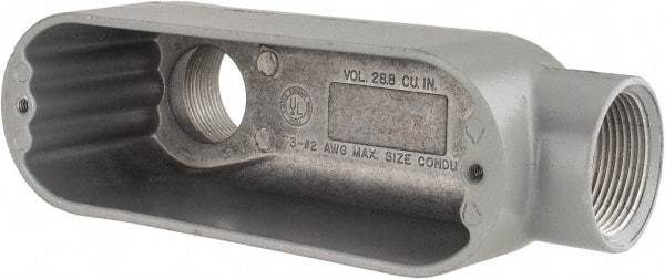 Hubbell Killark - Form 85, LB Body, 1-1/4" Trade, IMC, Rigid Aluminum Conduit Body - Oval, 7-1/2" OAL, 28.8 cc Capacity, Hazardous & Wet Locations - Top Tool & Supply