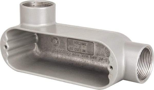 Hubbell Killark - Form 85, LL Body, 1-1/4" Trade, IMC, Rigid Aluminum Conduit Body - Oval, 8-1/8" OAL, 32 cc Capacity, Hazardous & Wet Locations - Top Tool & Supply