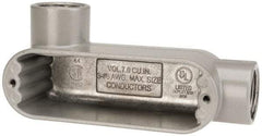 Hubbell Killark - Form 85, LL Body, 3/4" Trade, IMC, Rigid Aluminum Conduit Body - Oval, 5-3/8" OAL, 7 cc Capacity, Hazardous & Wet Locations - Top Tool & Supply