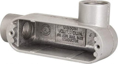 Hubbell Killark - Form 85, LR Body, 3/4" Trade, IMC, Rigid Aluminum Conduit Body - Oval, 5-3/8" OAL, 7 cc Capacity, Hazardous & Wet Locations - Top Tool & Supply