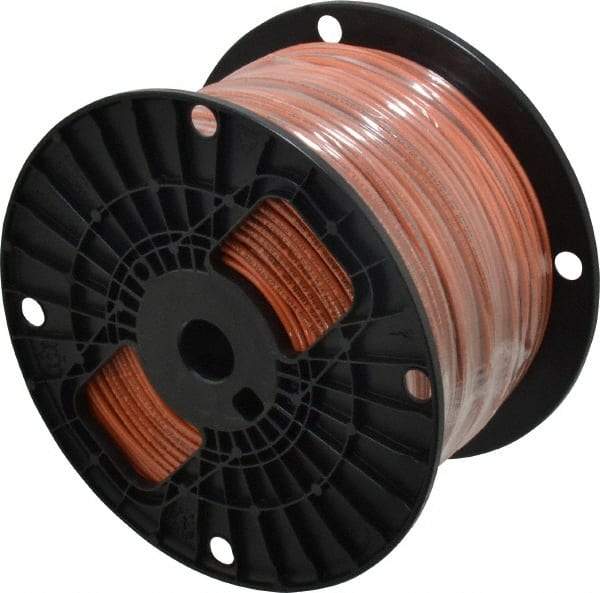 Southwire - THHN/THWN, 14 AWG, 15 Amp, 500' Long, Solid Core, 1 Strand Building Wire - Orange, Thermoplastic Insulation - Top Tool & Supply