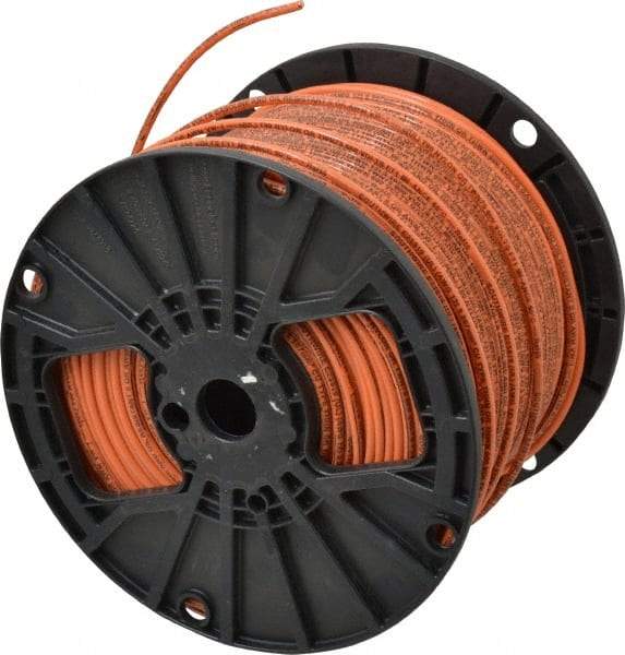 Southwire - THHN/THWN, 12 AWG, 20 Amp, 500' Long, Solid Core, 1 Strand Building Wire - Orange, Thermoplastic Insulation - Top Tool & Supply