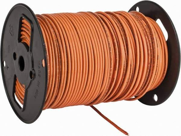 Southwire - THHN/THWN, 10 AWG, 30 Amp, 500' Long, Solid Core, 1 Strand Building Wire - Orange, Thermoplastic Insulation - Top Tool & Supply