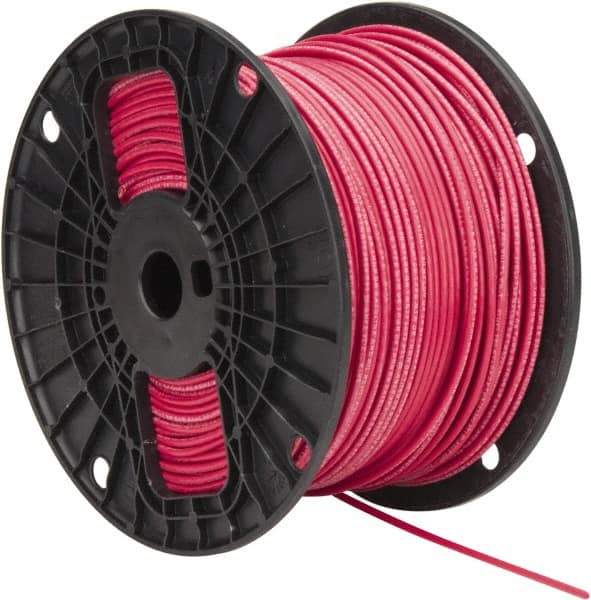 Southwire - THHN/THWN, 14 AWG, 15 Amp, 500' Long, Stranded Core, 19 Strand Building Wire - Red, Thermoplastic Insulation - Top Tool & Supply