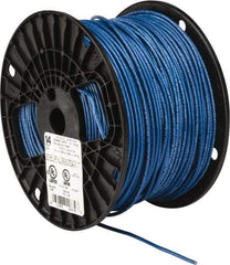 Southwire - THHN/THWN, 14 AWG, 15 Amp, 500' Long, Stranded Core, 19 Strand Building Wire - Blue, Thermoplastic Insulation - Top Tool & Supply