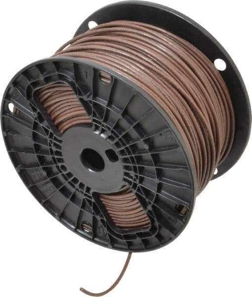 Southwire - THHN/THWN, 14 AWG, 15 Amp, 500' Long, Stranded Core, 19 Strand Building Wire - Brown, Thermoplastic Insulation - Top Tool & Supply