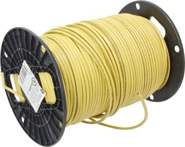 Southwire - THHN/THWN, 10 AWG, 30 Amp, 500' Long, Stranded Core, 19 Strand Building Wire - Yellow, Thermoplastic Insulation - Top Tool & Supply