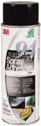 3M - 24 oz Aerosol Clear Spray Adhesive - High Tack, 210°F Heat Resistance, 37 Sq Ft Coverage, High Strength Bond, 60 min Max Bonding Time, Flammable, Series 94 - Top Tool & Supply