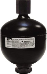 Parker - 120 Lb. Capacity, 3,620 psi Max Working Pressure, 9.88" High, Hydrin Diaphragm Accumulator - 6.14" Diam, 8 SAE Port Thread - Top Tool & Supply