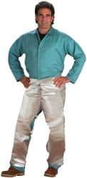 PRO-SAFE - Size Universal Blended Kevlar Flame Resistant/Retardant Chaps - No Pockets, Silver - Top Tool & Supply