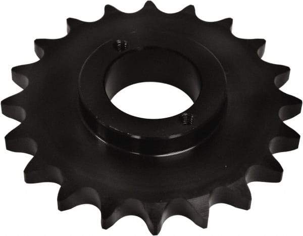 U.S. Tsubaki - 22 Teeth, 3/4" Chain Pitch, Chain Size 60, Split Taper Sprocket - 5.27" Pitch Diam, 5.67" Outside Diam - Top Tool & Supply