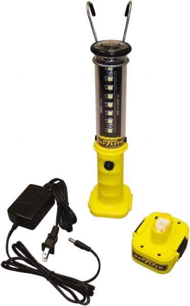 Made in USA - 100 VAC & 240 VAC, (8) 1/2, (1) 1 Watt, Cordless, LED Portable Handheld Work Light - 1 Head, Polycarbonate - Top Tool & Supply