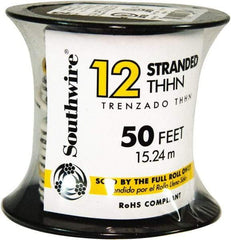 Southwire - THHN/THWN, 12 AWG, 20 Amp, 50' Long, Stranded Core, 19 Strand Building Wire - White, Thermoplastic Insulation - Top Tool & Supply