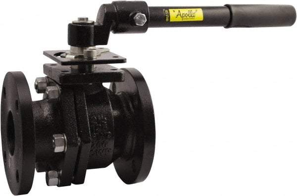 Conbraco - 10" Pipe, Standard Port, Cast Iron Standard Ball Valve - Bi-Directional, Flanged x Flanged Ends, Gear Handle, 200 WOG, 125 WSP - Top Tool & Supply