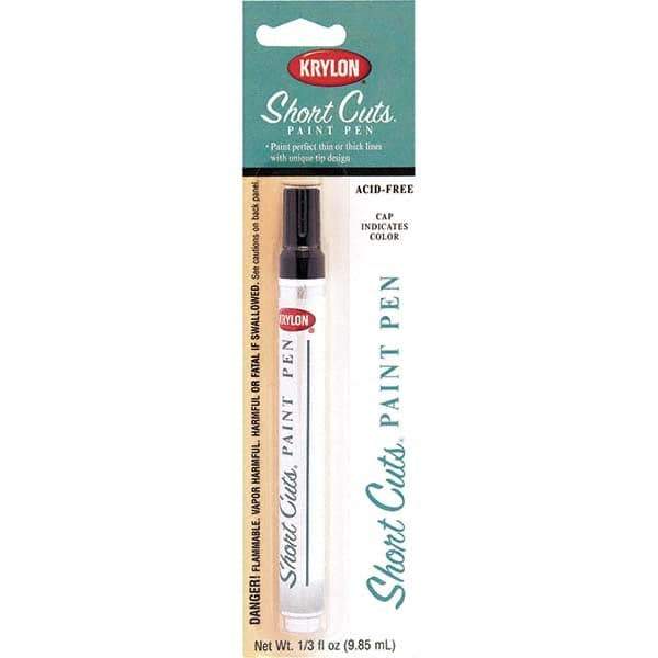 Krylon - 0.33 oz Black Gloss Finish Paint Pen - Pen, Direct to Metal, 565 gL VOC Compliance - Top Tool & Supply