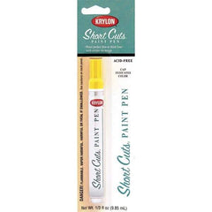 Krylon - 0.33 oz Sun Yellow Gloss Finish Paint Pen - Pen, Direct to Metal, 522 gL VOC Compliance - Top Tool & Supply