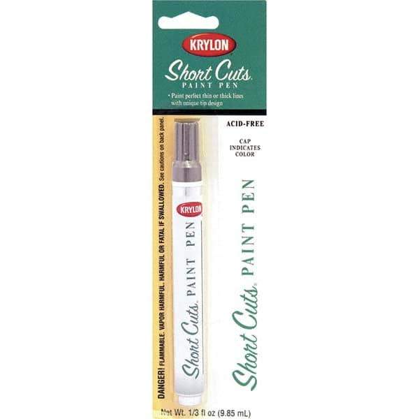 Krylon - 0.33 oz Chrome Metallic Finish Paint Pen - Pen, Direct to Metal, 742 gL VOC Compliance - Top Tool & Supply