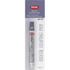 Krylon - 0.33 oz Silver Metallic Finish Paint Pen - Leafing, Direct to Metal, 875 gL VOC Compliance - Top Tool & Supply