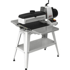 Jet - 5" Diam x 18" Long, Single Phase Floor Drum Sanding Machine - 1/32" Sanding Depth, 1/32 to 3" Thick x 32" Wide Workpiece - Top Tool & Supply