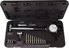 SPI - 15 Anvil, 1.4 to 6" Dial Bore Gage Set - 0.0005" Graduation, 6" Gage Depth, Accurate to 0.0005", Carbide Contact Point - Top Tool & Supply