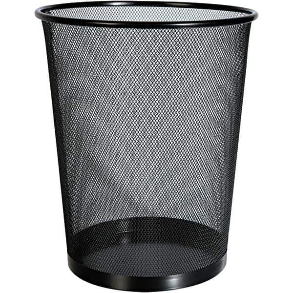 Universal One - Black Wastebasket - Use with Office Supplies - Top Tool & Supply