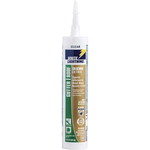 White Lightning - 10 oz Tube White Silicone Sealant - -80 to 450°F Operating Temp, 30 min Tack Free Dry Time, 24 to 48 hr Full Cure Time - Top Tool & Supply