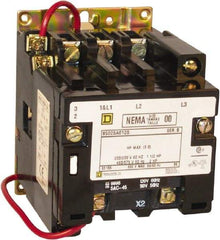 Square D - 2 Pole, 208 Coil VAC at 60 Hz, 18 Amp NEMA Contactor - Open Enclosure, 60 Hz at 208 VAC - Top Tool & Supply