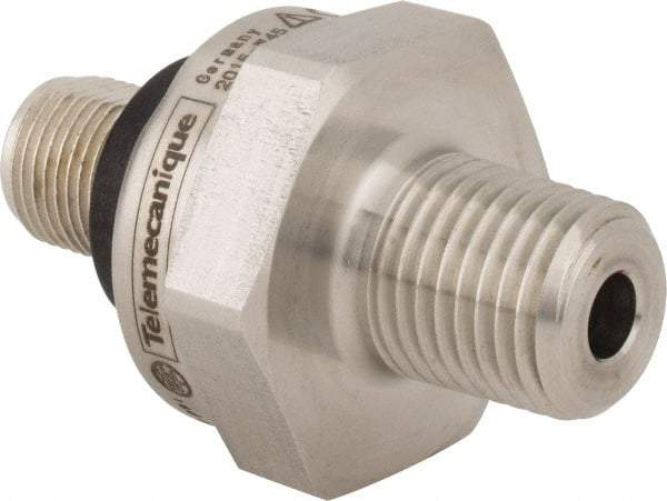 Telemecanique Sensors - 1/4-18 NPT (Male) Connector, 12 to 24 VDC, 300 psi Sensor, Shock and Vibration Resistant, Control Circuit Pressure Sensor - 26mm Long x 30mm Wide, IP65, IP67, IP69, For Use with OsiSense XM - Top Tool & Supply