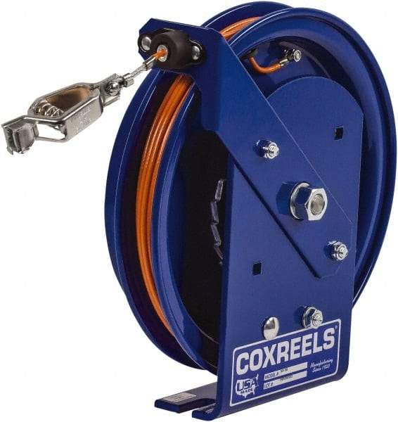 CoxReels - 5/32 Inch x 50 Ft. Stranded Cable Grounding Reel - Spring Driven Reel, Stainless Steel Cable - Top Tool & Supply