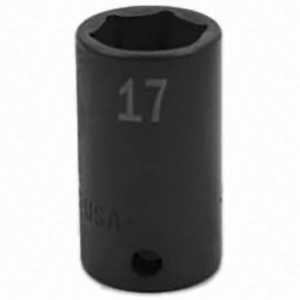 SK - Impact Socket - 3/8"DR 6PT 17MM SEMI-DEEP IMPACT SOCKET - Top Tool & Supply