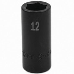 SK - Impact Socket - 3/8"DR 6PT 12MM SEMI-DEEP IMPACT SOCKET - Top Tool & Supply