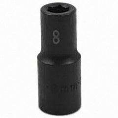 SK - Impact Socket - 3/8"DR 6PT 8MM SEMI-DEEP IMPACT SOCKET - Top Tool & Supply