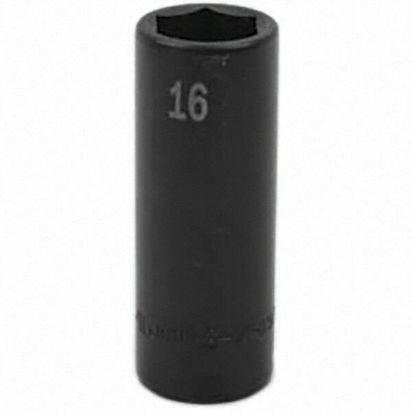 SK - Impact Socket - 3/8"DR 16MM DEEP IMPACT SOCKET - Top Tool & Supply